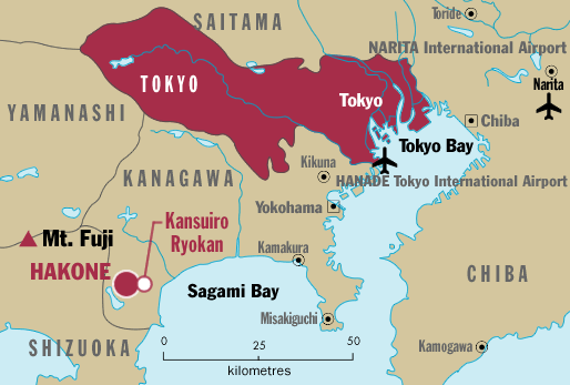 Hakone-yumoto Kansuiro Map